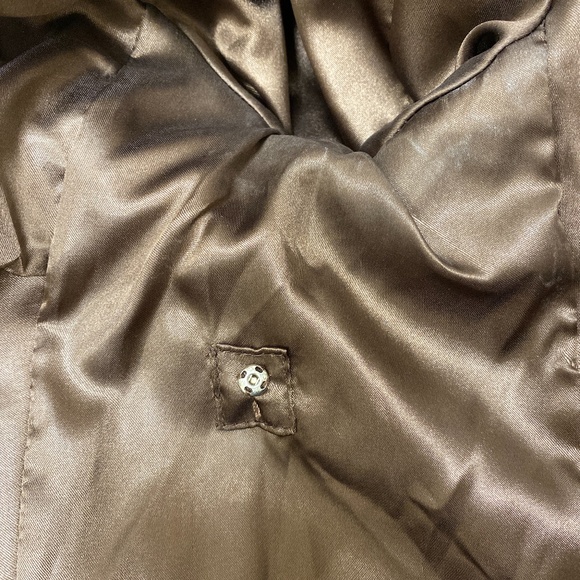 Pamela McCoy S Brown Textured Leather Button Front - Picture 13 of 14